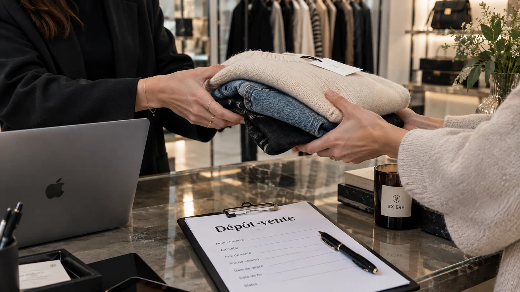 Gestion d'un dépôt-vente de vêtements de seconde main