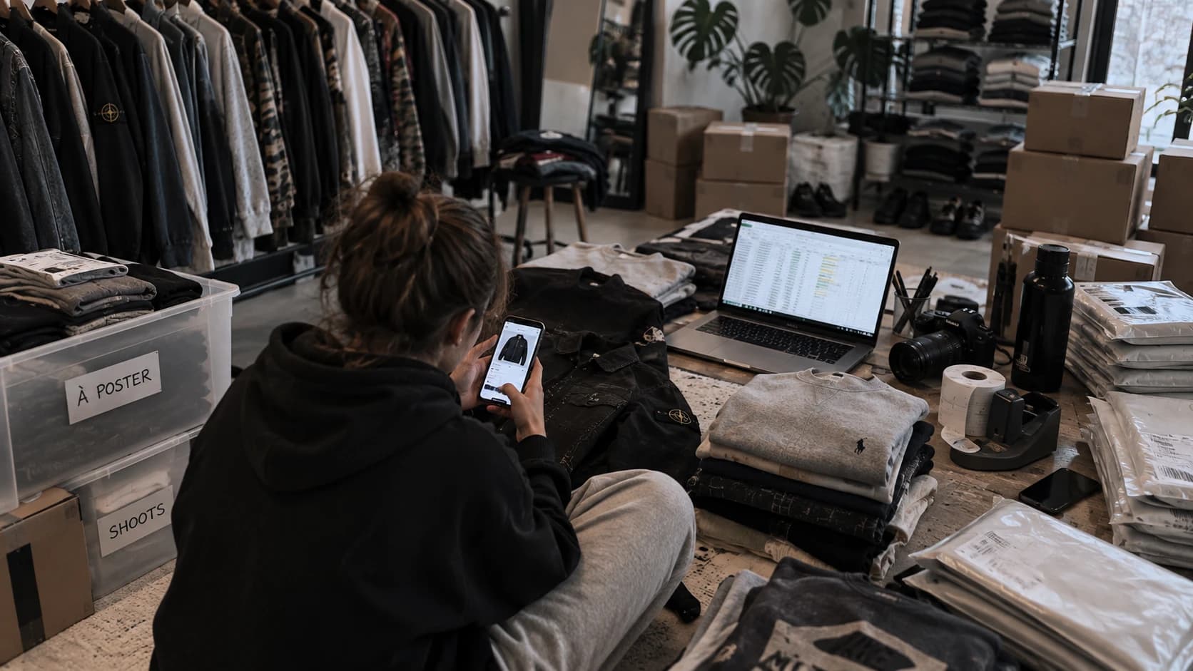 Gestion professionnelle d'une activité de vente sur Vinted