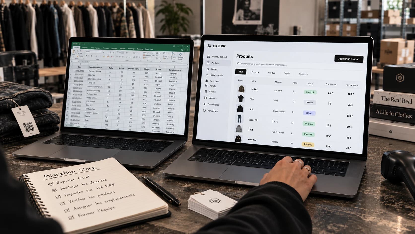 Passage d'un fichier Excel à un logiciel de gestion de stock
